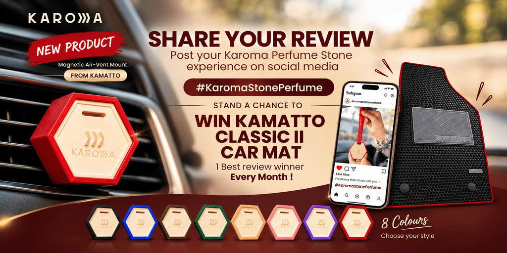 Buy Karoma Stone & Stand a Chance to Win a Kamatto Classic Car Mat
