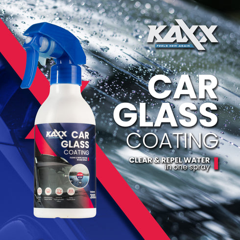 KAXX Car Glass Coating 300ml | Water Repellent Spray | Clear Vision, Smooth Wiper Glide, Easy Apply