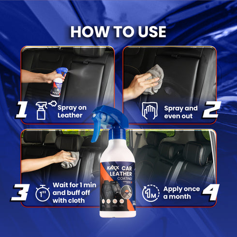 KAXX Car Leather Coating 300ml | UV Protection, Stain Resistant | Restore Shine & Condition