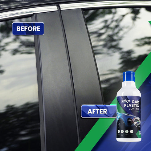 KAXX Car Plastic Coating 300ml | Restore Black Trim | UV Protection, Non-Greasy Shine, Easy Apply