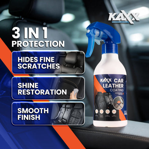 KAXX Car Leather Coating 300ml | UV Protection, Stain Resistant | Restore Shine & Condition