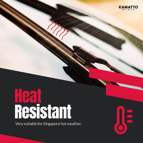 Kamatto Wiper Perodua Bezza (2016-Present) Hydrophobic Silicone Water Repelling Coating