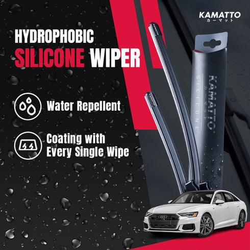 Kamatto Wiper Audi A6 Sedan (2018-Present) Hydrophobic Silicone Water Repelling Coating