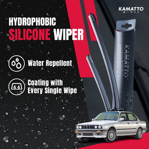Kamatto Wiper BMW 3 Series E30 Sedan (1982-1994) Hydrophobic Silicone Water Repelling Coating