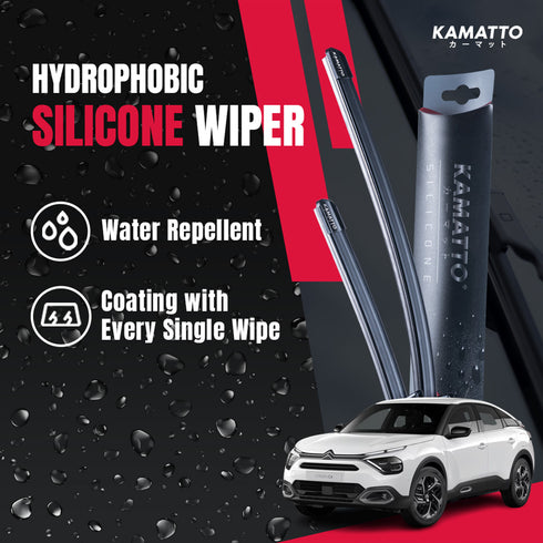 Kamatto Wiper Citroen C4 (2020-Present) Hydrophobic Silicone Water Repelling Coating