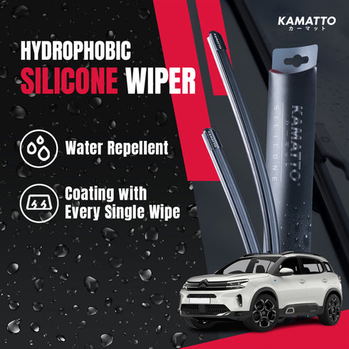 Kamatto Wiper Citroen C5 Aircross (2017-Present) Hydrophobic Silicone Water Repelling Coating