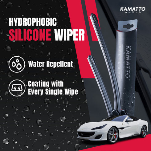 Kamatto Wiper Ferrari Portofino (2017-Present) Hydrophobic Silicone Water Repelling Coating