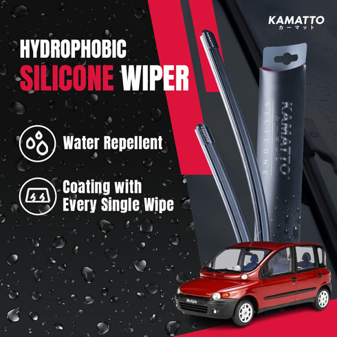 Kamatto Wiper Fiat Multipla (1998-2010) Hydrophobic Silicone Water Repelling Coating