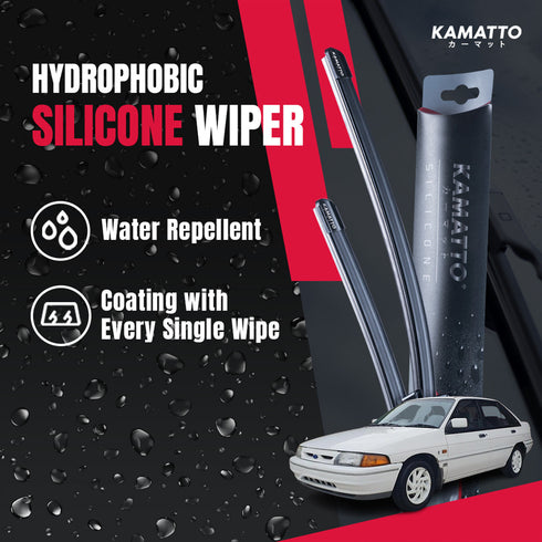 Kamatto Wiper Ford Laser KF/KH Hatchback (1989-1994) Hydrophobic Silicone Water Repelling Coating