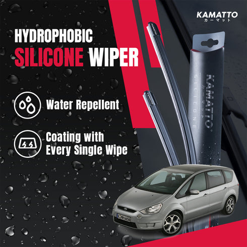 Kamatto Wiper Ford S-Max 7-Seater (2006-2015) Hydrophobic Silicone Water Repelling Coating