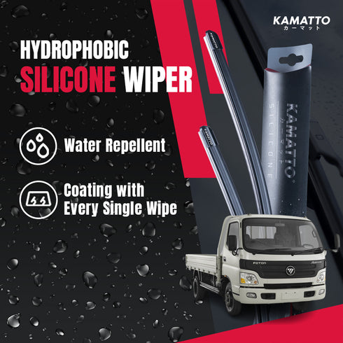 Kamatto Wiper Foton Bison/Aumark BJ1041 (2005-Present) Hydrophobic Silicone Water Repelling Coating