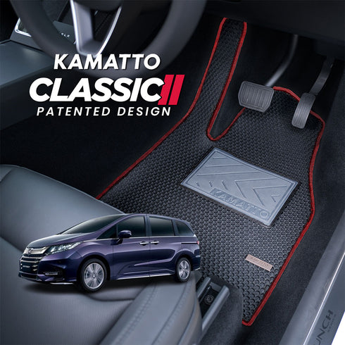 Kamatto Classic Honda Odyssey RC1 7-Seater with console box (2013-2017) Car Floor Mat and Carpet