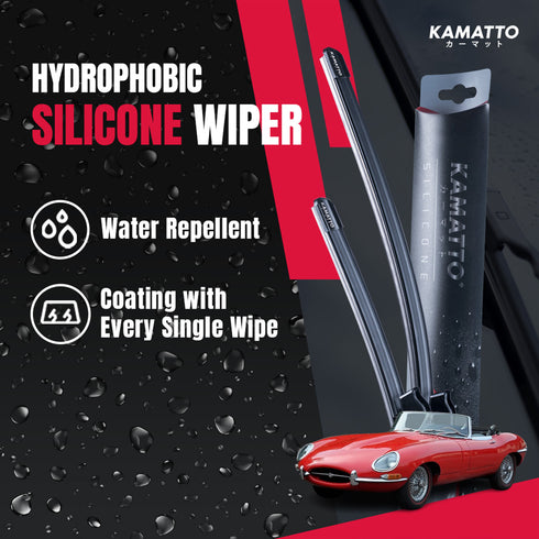 Kamatto Wiper Jaguar E-Type (1961-1968) Hydrophobic Silicone Water Repelling Coating