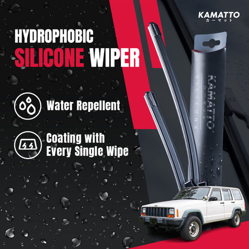 Kamatto Wiper Jeep Cherokee 4-Door (XJ) (1984-2001) Hydrophobic Silicone Water Repelling Coating