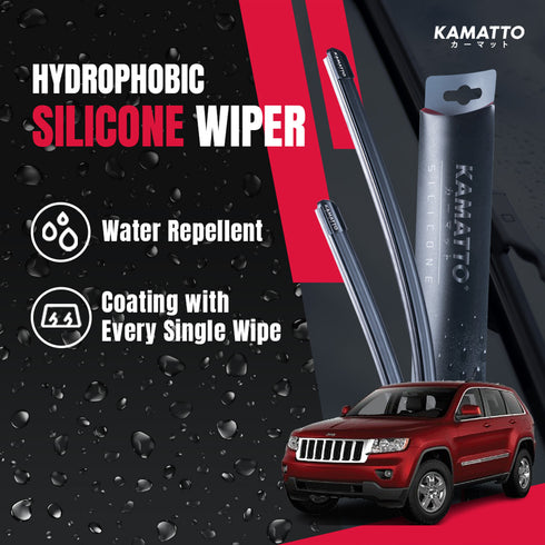Kamatto Wiper Jeep Grand Cherokee (2011-2021) Hydrophobic Silicone Water Repelling Coating