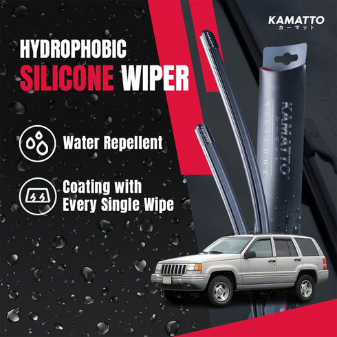 Kamatto Wiper Jeep Grand Cherokee ZJ Limited (1993-1998) Hydrophobic Silicone Water Repelling Coating