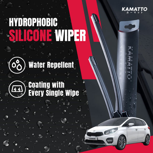 Kamatto Wiper Kia Carens Facelift (2017-2019) Hydrophobic Silicone Water Repelling Coating