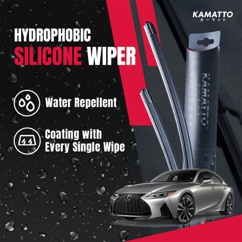 Kamatto Wiper Lexus IS Facelift (2020-Present) Hydrophobic Silicone Water Repelling Coating