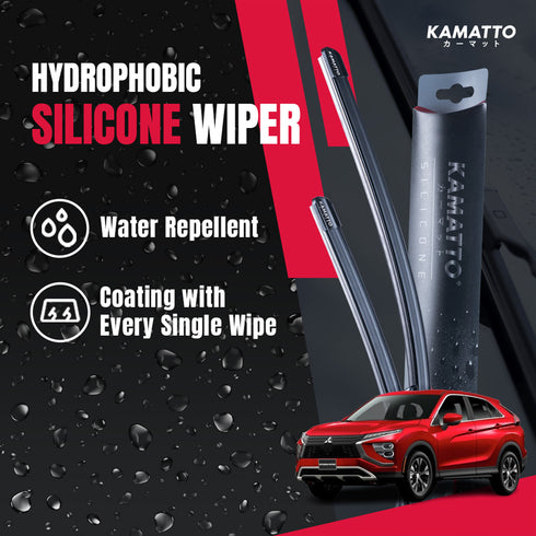 Kamatto Wiper Mitsubishi Eclipse Cross Facelift (2022-Present) Hydrophobic Silicone Water Repelling Coating