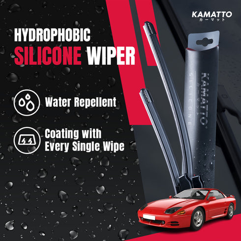Kamatto Wiper Mitsubishi GTO (1990-2000) Hydrophobic Silicone Water Repelling Coating