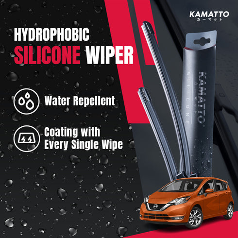 Kamatto Wiper Nissan Note (2017-2019) Hydrophobic Silicone Water Repelling Coating