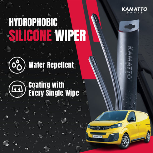 Kamatto Wiper Opel Vivaro-e K0 (2016-Present) Hydrophobic Silicone Water Repelling Coating