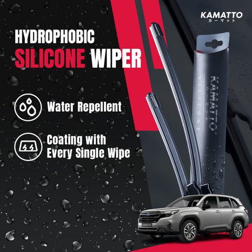 Kamatto Wiper Subaru Forester SL e-Boxer Hybrid (2025-Present) Hydrophobic Silicone Water Repelling Coating