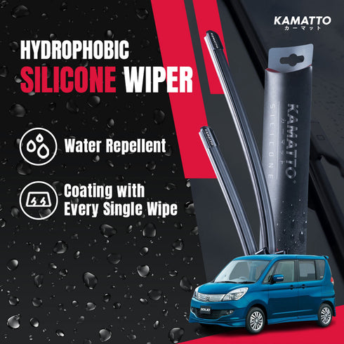 Kamatto Wiper Suzuki Solio MA15S (2010-2015) Hydrophobic Silicone Water Repelling Coating
