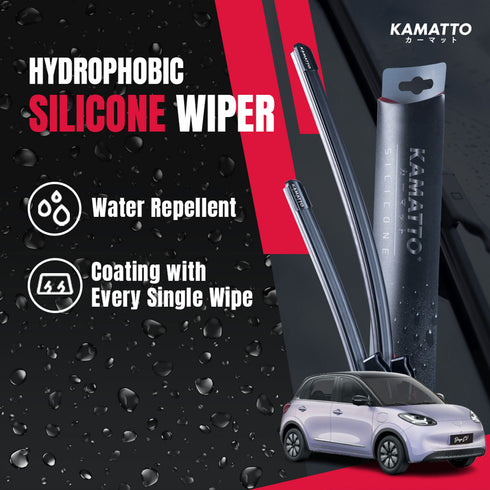 Kamatto Wiper TQ Wuling Bingo EV (2026-Present) Hydrophobic Silicone Water Repelling Coating