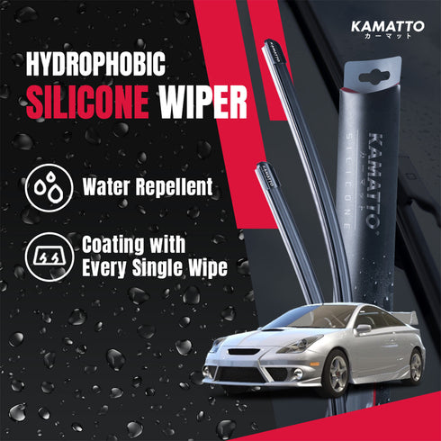 Kamatto Wiper Toyota Celica T230 (1999-2006) Hydrophobic Silicone Water Repelling Coating