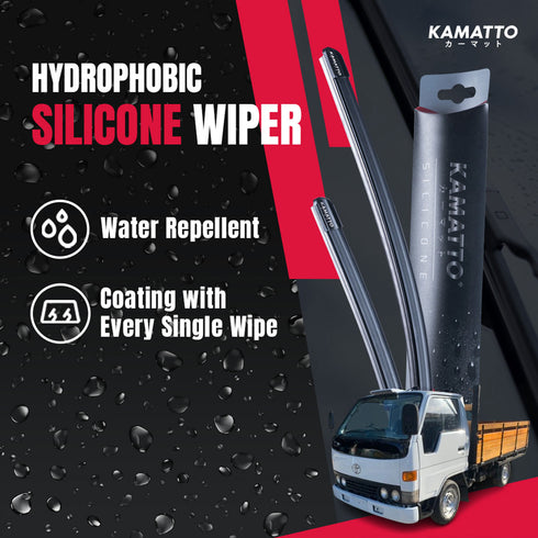 Kamatto Wiper Toyota Dyna Y100 (1995-2002) Hydrophobic Silicone Water Repelling Coating