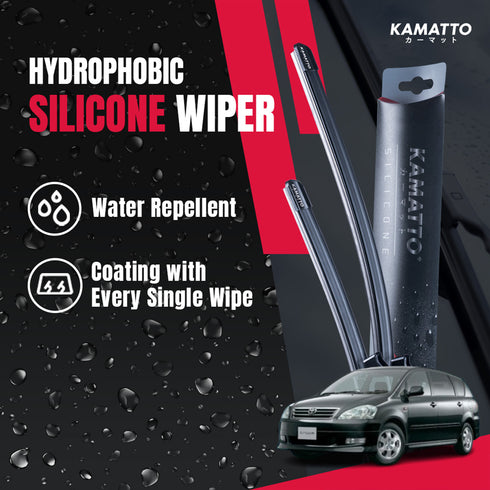 Kamatto Wiper Toyota Ipsum XM20 (2001-2010) Hydrophobic Silicone Water Repelling Coating
