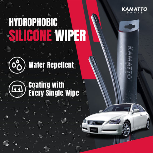 Kamatto Wiper Toyota MARK X (2004-2009) Hydrophobic Silicone Water Repelling Coating