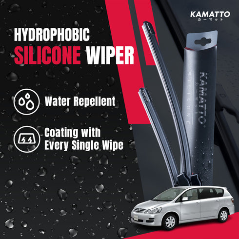 Kamatto Wiper Toyota Picnic Facelift (2004-2009) Hydrophobic Silicone Water Repelling Coating
