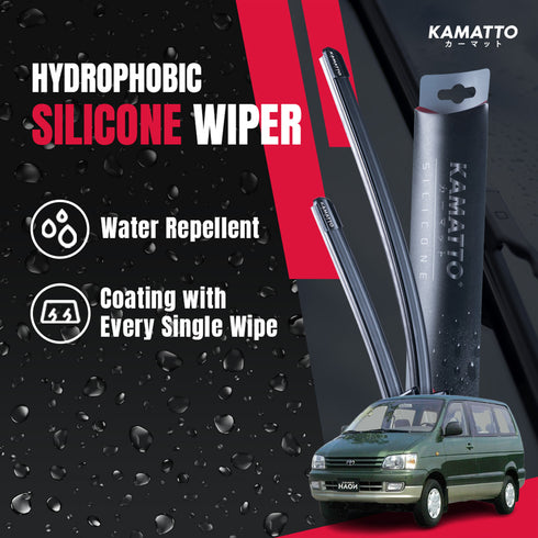 Kamatto Wiper Toyota TownAce Noah 7 Seater (1996-2007) Hydrophobic Silicone Water Repelling Coating