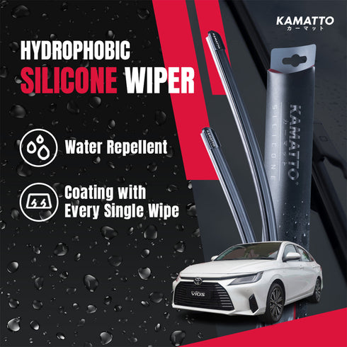 Kamatto Wiper Toyota Vios D92A AC100 (2023-Present) Hydrophobic Silicone Water Repelling Coating