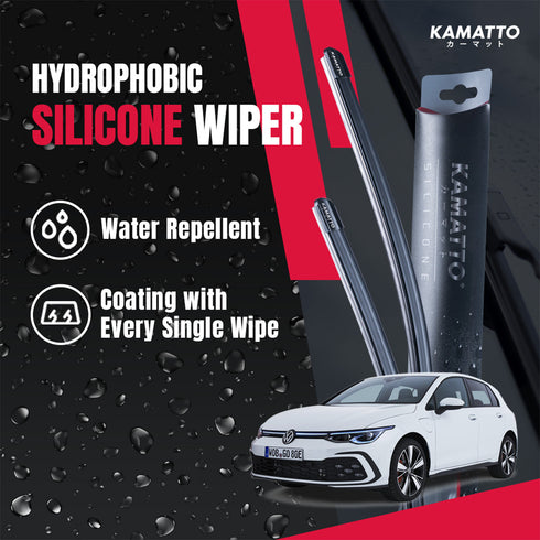Kamatto Wiper Volkswagen Golf MK8 Hatchback (2019-Present) Hydrophobic Silicone Water Repelling Coating