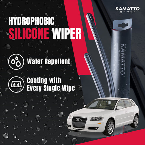 Kamatto Wiper Audi A3 8PA (2004-2013) Hydrophobic Silicone Water Repelling Coating