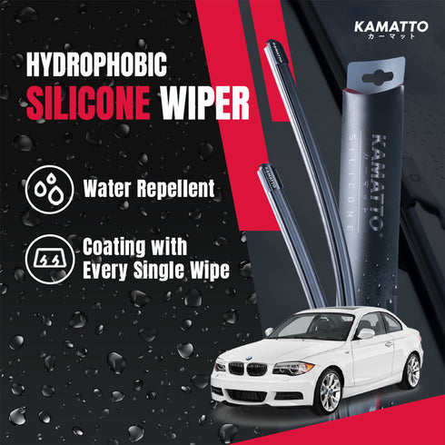 Kamatto Wiper BMW 1 Series E81/E82/E87/E88 (2008-2012) Hydrophobic Silicone Water Repelling Coating