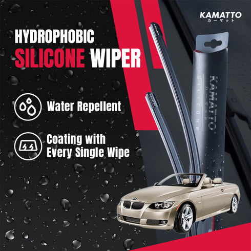 Kamatto Wiper BMW 3 Series E93 Convertible (2006-2011) Hydrophobic Silicone Water Repelling Coating