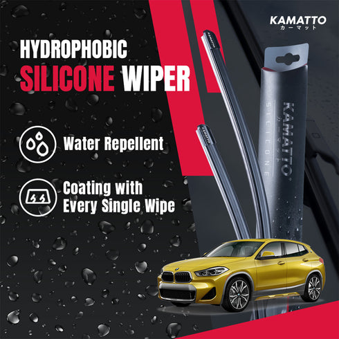 Kamatto Wiper BMW X2 F39 (2017-Present) Hydrophobic Silicone Water Repelling Coating