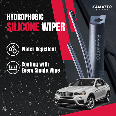 Kamatto Wiper BMW X4 F26 (2014-2018) Hydrophobic Silicone Water Repelling Coating