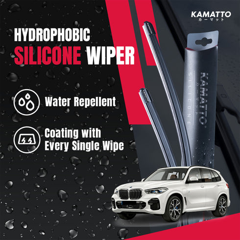Kamatto Wiper BMW X5 G05 (2020-Present) Hydrophobic Silicone Water Repelling Coating