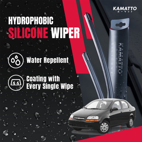 Kamatto Wiper Chevrolet Aveo (2006-2011) Hydrophobic Silicone Water Repelling Coating