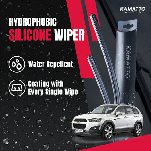 Kamatto Wiper Chevrolet Captiva (2006-2011) Hydrophobic Silicone Water Repelling Coating