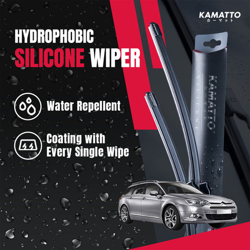 Kamatto Wiper Citroen C5 Estate (2008-2019) Hydrophobic Silicone Water Repelling Coating