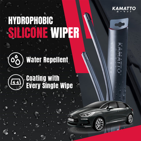 Kamatto Wiper Citroen DS5 (2017-Present) Hydrophobic Silicone Water Repelling Coating