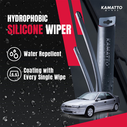 Kamatto Wiper Citroen Xantia Hatchback (1993-2001) Hydrophobic Silicone Water Repelling Coating