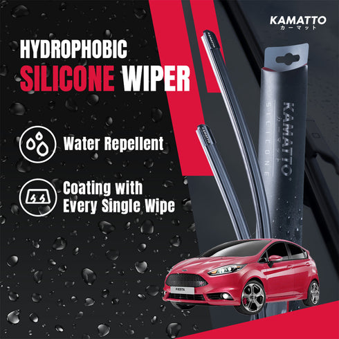 Kamatto Wiper Ford Fiesta (2009-2017) Hydrophobic Silicone Water Repelling Coating