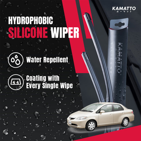 Kamatto Wiper Honda City GD8 (2003-2008) Hydrophobic Silicone Water Repelling Coating